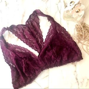Victoria’s Secret Purple Lace Bralette Large